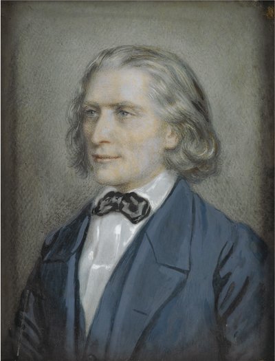 Portrett av Franz Liszt 1811-1886, 1856 av Josef Nikolaus Kriehuber