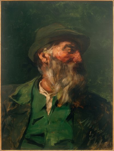 Portrett av en jeger i halv profil av Josef Wenglein