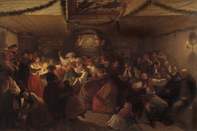 En bryllupsfest fra Vingåker, 1857 av Josef Wilhelm Wallander