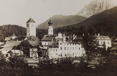 Album "Min verdenskrig - minner fra den sørvestlige fronten i Kärnten, Italia, Trentino-Alto Adige) 31/03/1915-12/11/ 1918 - Josef Zohles Vienna ": se Dobbiaco etter bomben av Josef Zohles