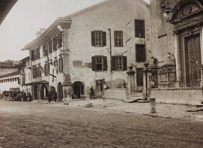 Album "Min verdenskrig - minner om den sørvestlige fronten i Kärnten, Italia, Trentino-Alto Adige) 31/03/1915-12/11/ 1918 - Josef Zohles Wien ": soldater Tolmezzo (s/hv-bilde) av Josef Zohles