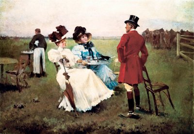 "" Day in the Campaign "" Maleri av Josep Cusachs i Cusachs (1851-1908). Barcelona. Montserrat kloster. Museet i Montserrat. av Josep Cusachs y Cusachs
