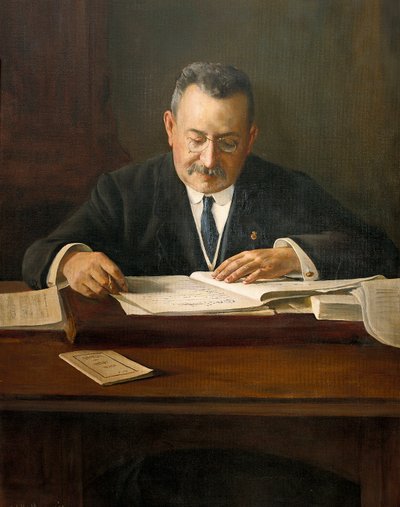 Portrett av Enric Prat de la Riba (1870-1917), katalansk nasjonalistisk politiker, 1900-tallet (maleri) av Josep Maria Marquès i Puig