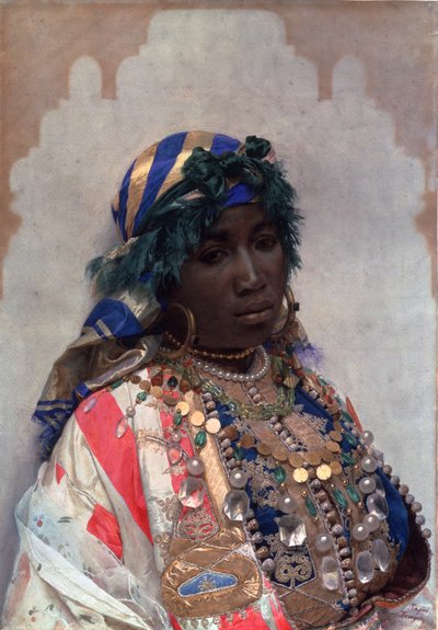 A Tangerian Beauty, ca. 1876 (wc på papir) av Josep Tapiro Baro