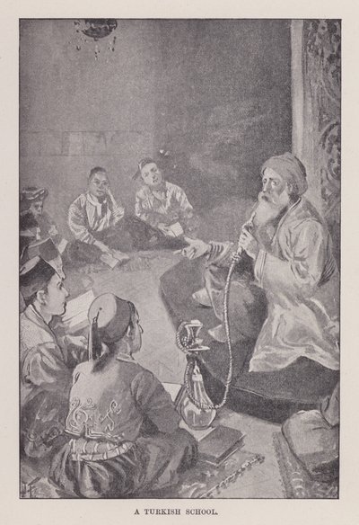 En tyrkisk skole (litho) av Joseph (after) Finnemore