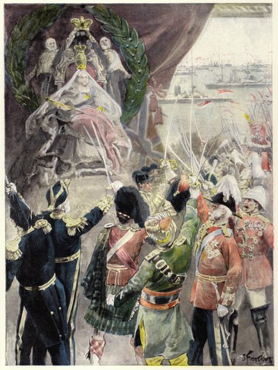 Karakter av dronning Victoria: Supremacy (farge litho) av Joseph (after) Finnemore