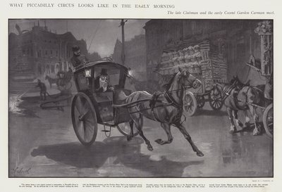 Hvordan Piccadilly Circus ser ut tidlig om morgenen (litho) av Joseph (after) Finnemore