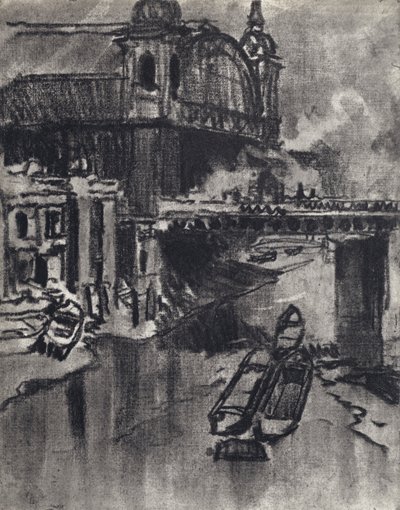 Cannon Street Station (litho) av Joseph (after) Pennell