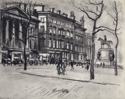 Piccadilly-palasser (litho) av Joseph (after) Pennell