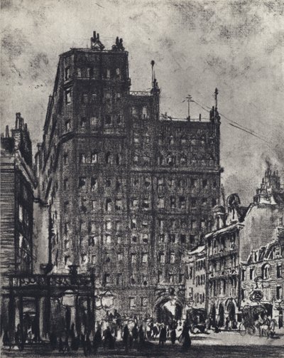 Queen Anne's Mansions (litho) av Joseph (after) Pennell