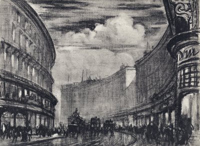 Regent's Quadrant (litho) av Joseph (after) Pennell