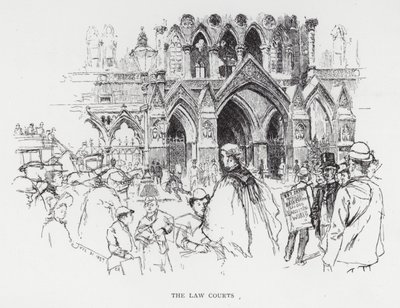 Lovdomstolene (litho) av Joseph (after) Pennell