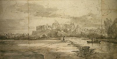 Windsor Castle (penn og blekk med vask på papir) av Joseph (attr. to) Farington