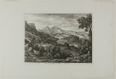 Slottet til Saint Stephan av Mezzo og Canturano av Joseph Anton Koch