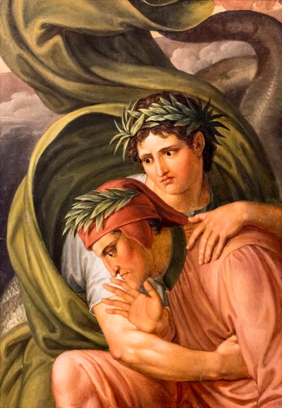 Dante og Virgil på Geryons rygg av Joseph Anton Koch