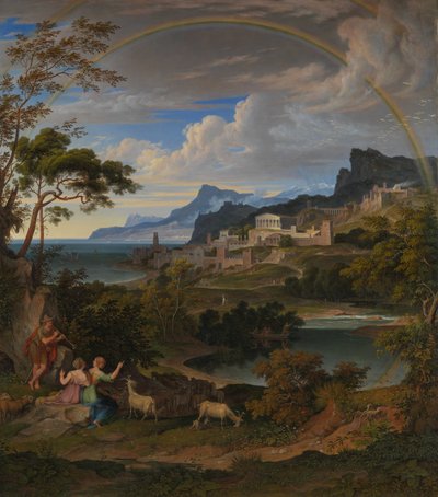 Heroisk landskap med regnbue, 1824. av Joseph Anton Koch