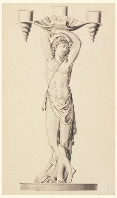 Design for en lysestake av Joseph Anton Seethaler Ii
