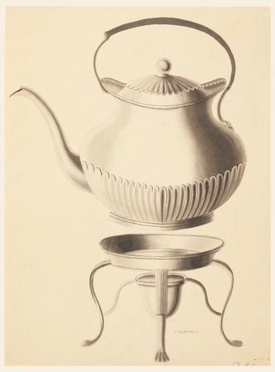 Design for en vannkoker med stativ av Joseph Anton Seethaler Ii