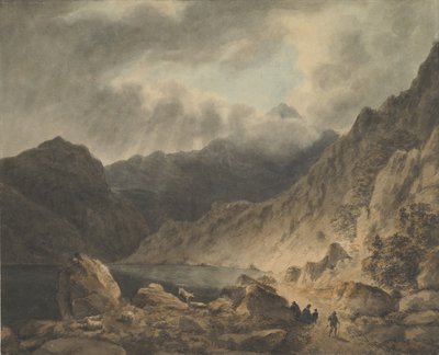 Storm over en innsjø, 1800-1811. av Joseph Barber.