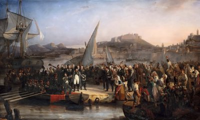 Napoleon forlot øya Elba 26. februar 1815 av Joseph Beaume