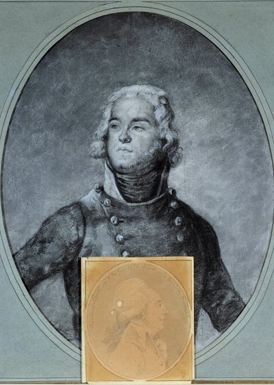 Portrett av general Louis Lazare Hoche (1768-1797) Nedenfor, portrett av Anarchasis Cloots (1755-1794), stedfortreder ved nasjonalkonvensjonen. Tegning av Joseph Boze (1744/1745-1826) 1700-tallet. Versailles, Lambinet museum av Joseph Boze