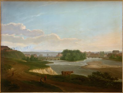 Utsikt over München med Isar av Joseph Carl Cogels