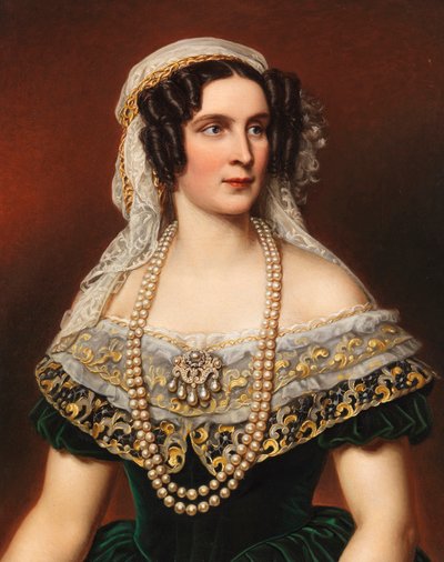Portrett av dronning Therese av Bayern 1792-1854, 1855. av Joseph Carl Stieler