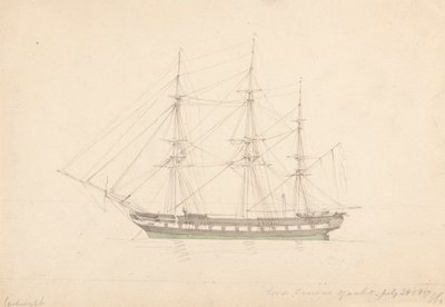 Lord Craven's Yacht, 23. juli 1817 av Joseph Cartwright