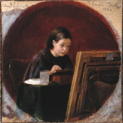 Portrett av Christina Mary Clark, ca. 1860 (olje på lerret) av Joseph Clark