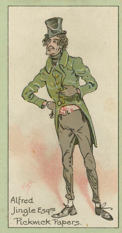 Alfred Jingle, Pickwick Papers (fargelito) av Joseph Clayton (1856-1937) (after) Clarke