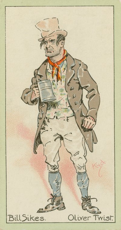 Bill Sikes, Oliver Twist (fargelitografi) av Joseph Clayton (1856-1937) (after) Clarke