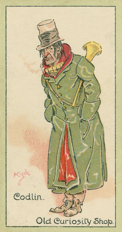 Codlin, Gammel kuriositetsbutikk (fargelitografi) av Joseph Clayton (1856-1937) (after) Clarke