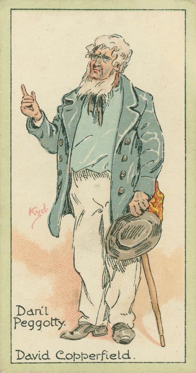 Dan#39;l Peggotty, David Copperfield (fargelitografi) av Joseph Clayton (1856-1937) (after) Clarke