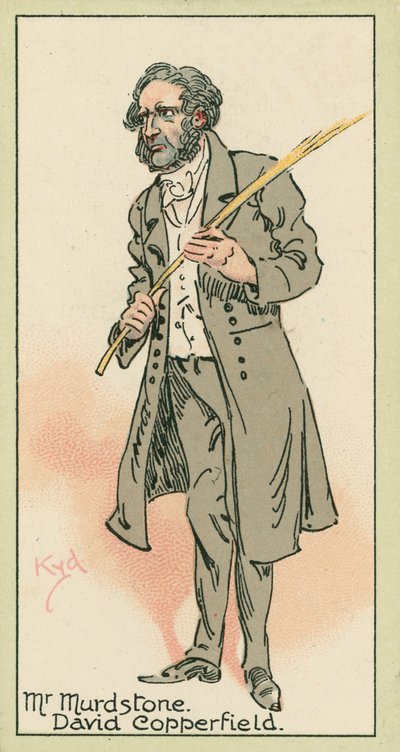 Mr. Murdstone, David Copperfield (fargelitografi) av Joseph Clayton (1856-1937) (after) Clarke
