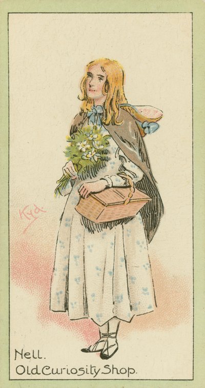 Nell, Gammel kuriositetsbutikk (fargelitografi) av Joseph Clayton (1856-1937) (after) Clarke