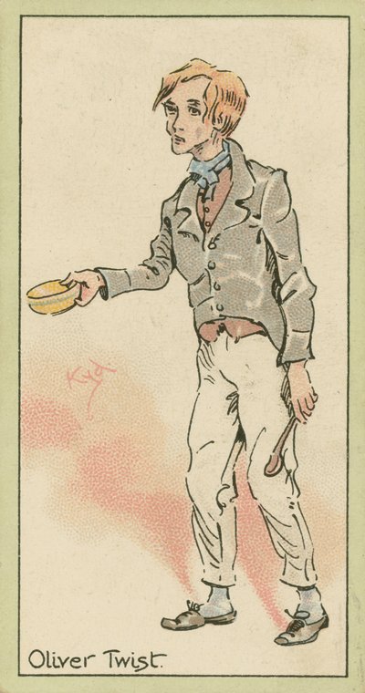 Oliver Twist (fargelitografi) av Joseph Clayton (1856-1937) (after) Clarke