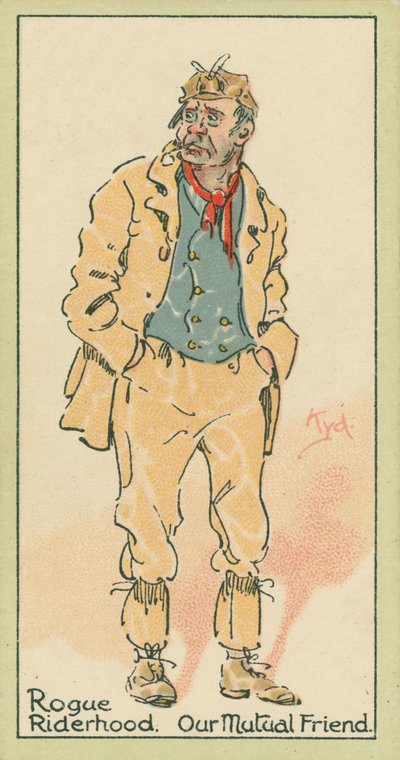 Rogue Riderhood, vår felles venn (fargelitografi) av Joseph Clayton (1856-1937) (after) Clarke