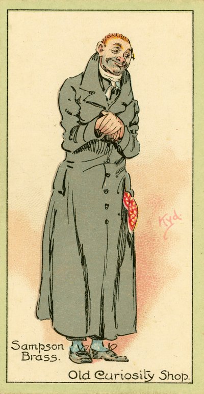 Sampson Brass, Gammel kuriositetsbutikk (fargelitografi) av Joseph Clayton (1856-1937) (after) Clarke