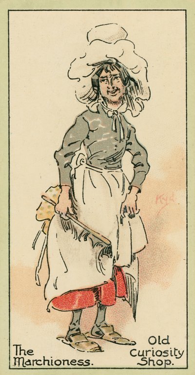 Markisen, gammel kuriositetsbutikk (fargelitografi) av Joseph Clayton (1856-1937) (after) Clarke