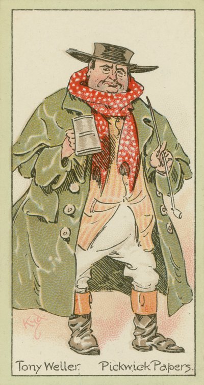 Tony Weller, Pickwick Papers (fargelito) av Joseph Clayton (1856-1937) (after) Clarke