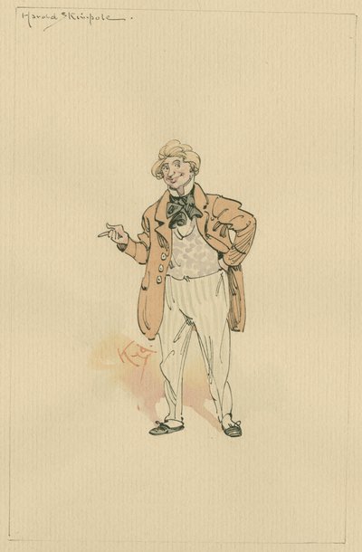 Harold Skimpole, ca. 1920-tallet (penn og blekk med wc på papir) av Joseph Clayton Clarke