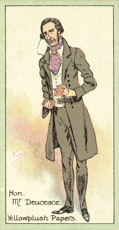 Ærede Mr Deuceace, Yellowplush Papers (chromolitho) av Joseph Clayton Clarke