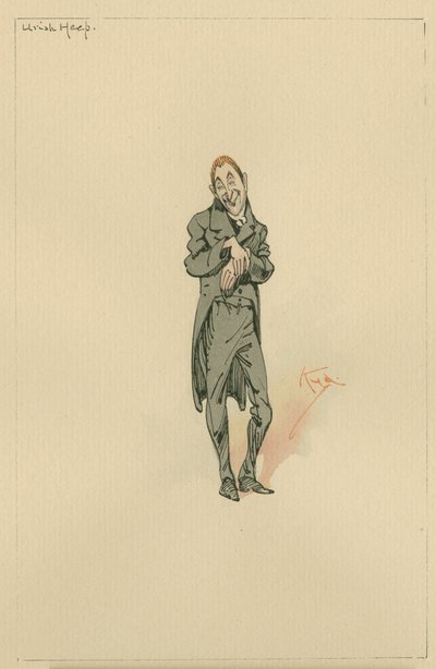 Uriah Heep, ca. 1920-tallet (penn og blekk med wc på papir) av Joseph Clayton Clarke
