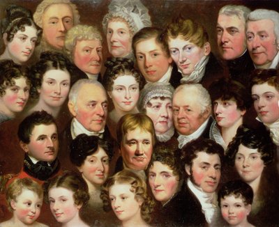 Harvey-familien i Norwich, ca. 1820 av Joseph Clover