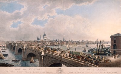 City of London fra sør, 1802 av Joseph Constantine Stadler