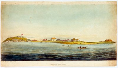Island of Goree (farget akvatint) av Joseph Constantine Stadler