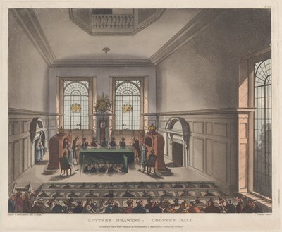 Lotteritegning, Coopers Hall, 1. februar 1809., 1. februar 1809. av Joseph Constantine Stadler