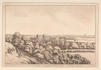 Utsikt over Greenwich og oppover elven av Joseph Constantine Stadler