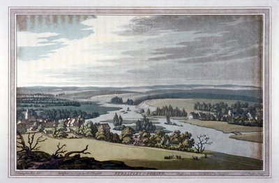 Utsikt over Streatley og Goring i Berkshire og Oxfordshire, 1793 av Joseph Constantine Stadler