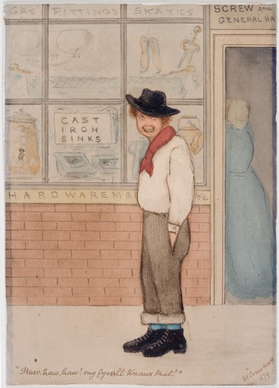 Jernvarebutikkfront (akvarell) av Joseph Crawhall